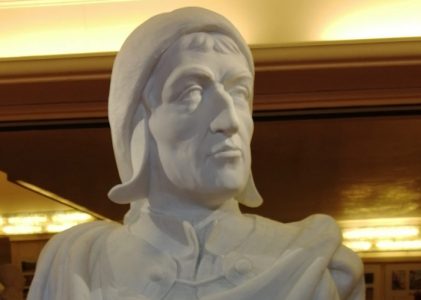 Donazione busto di marmo alla Biblioteca Statale di Letteratura Straniera “M.I. Rudomino” di Mosca