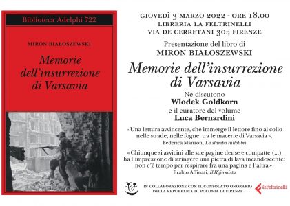 Firenze: Presentazione del libro di Miron Białoszewski “Memorie dell’insurrezione di Varsavia”