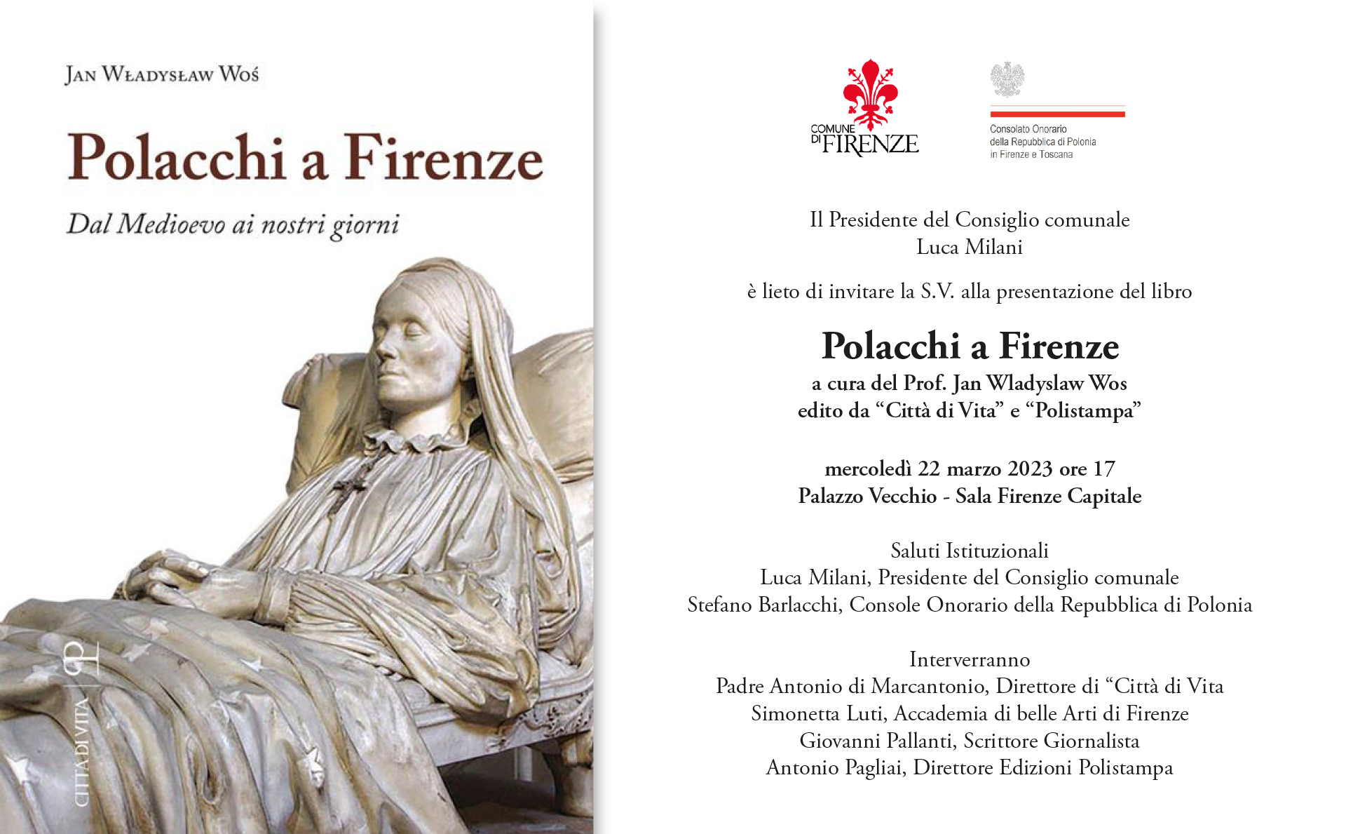 Firenze: Invito alla presentazione del libro “Polacchi a Firenze. Dal Medioevo ai nostri giorni” del Professor Jan Władysław Woś