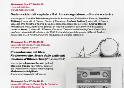 Firenze: Tre appuntamenti “Onde radio tra Est e Ovest”