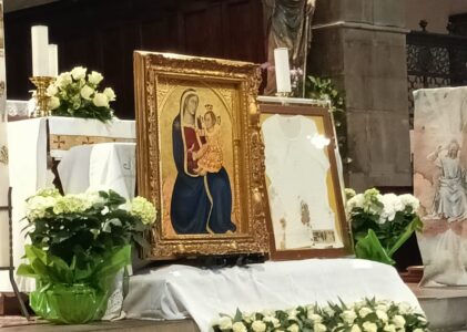 L’esposizione del quadro della Madonna di Montenero e la reliquia di Papa Santo. La relazione foto e video.