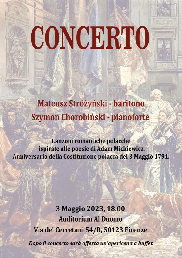 Firenze: La Festa della Costituzione polacca ed il concerto