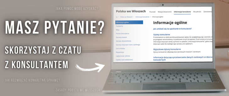 Informazioni consolari e live chat con consulente