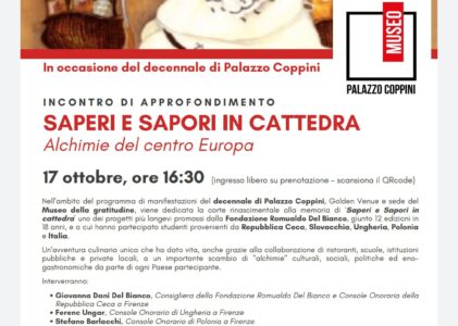 Invito all’evento “Saperi e Sapori in Cattedra – Alchimie del centro Europa”