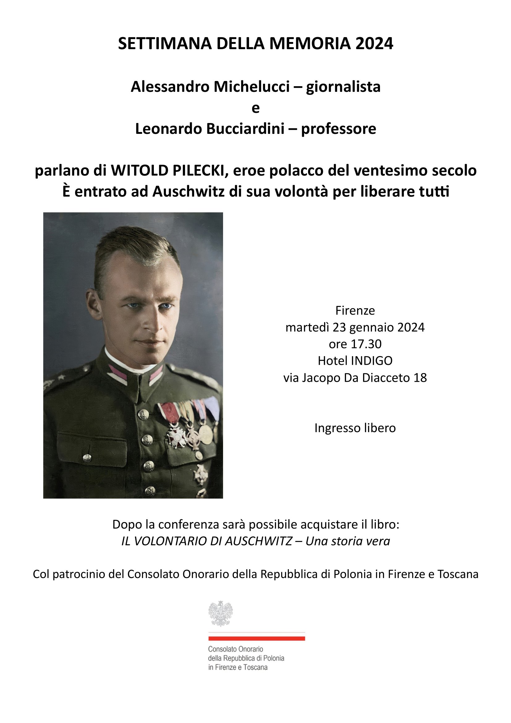 Firenze: Settimana della Memoria. Witold Pilecki, eroe polacco.
