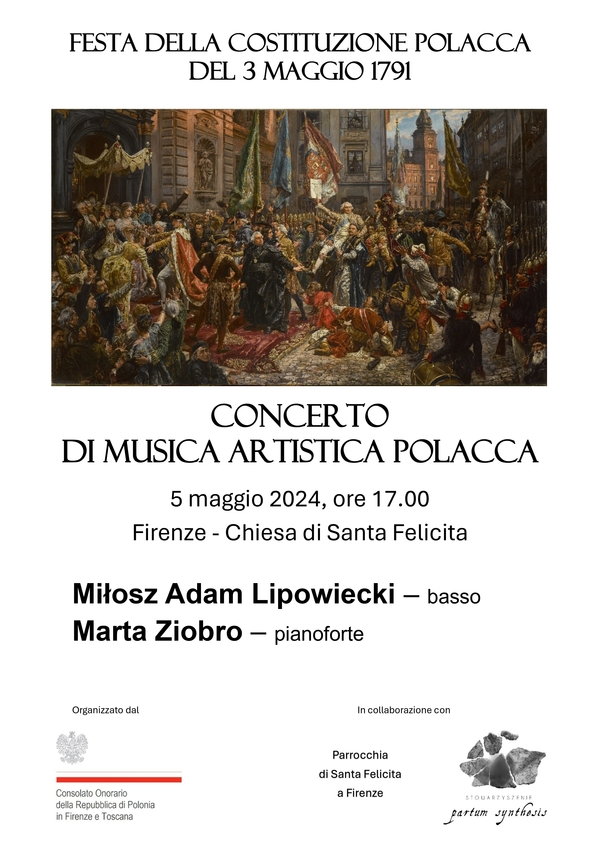 Festa della Costituzione polacca – Concerto celebrativo a Firenze in Santa Felicita
