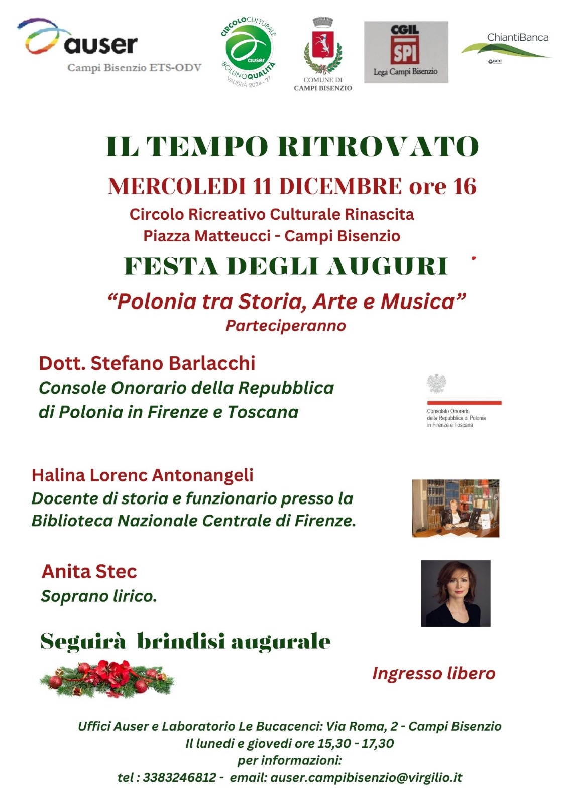 Campi Bisenzio : Invito alla Conferenza “Polonia tra Storia, Arte e Musica”