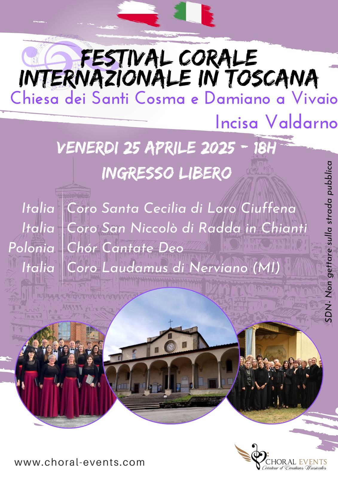 Incisa Valdarno: Invito al concerto del Coro Cantate Deo dalla Polonia