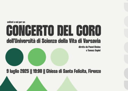 Firenze: Invito al concerto del Coro dell’Università di Scienze della Vita di Varsavia