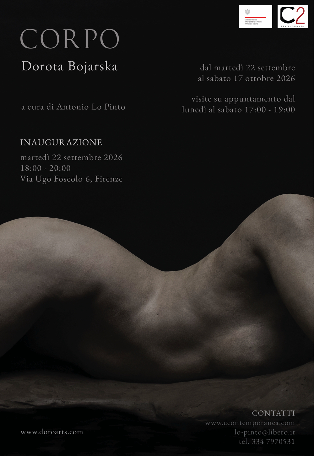 Invito alla mostra “Corpo” di Dorota Bojarska a Firenze