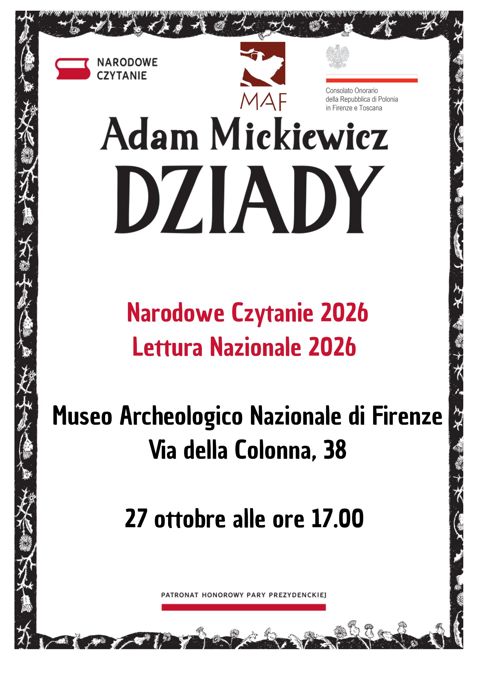 Invito alla Lettura Nazionale 2026 a Firenze